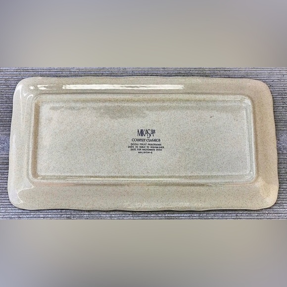 Retired MIKASA Country Classics FRUIT PANORAMA Rectangular Sandwich Plate - Picture 6 of 10